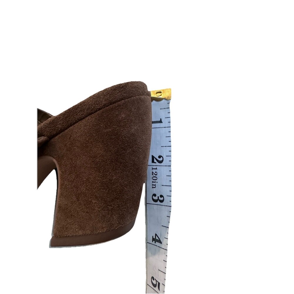 Vince Camuto VC-Carlie Block Heel Pointed Toe Dress Mules Reishi Silky Suede 7.5 - Picture 3 of 9